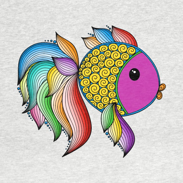 Colorful Rainbow Fish by AlondraHanley